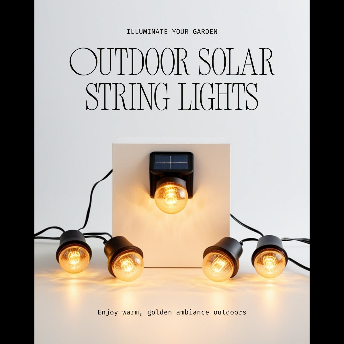Guirlande solaire LED G40 globe IP65 Splashly décoration jardin