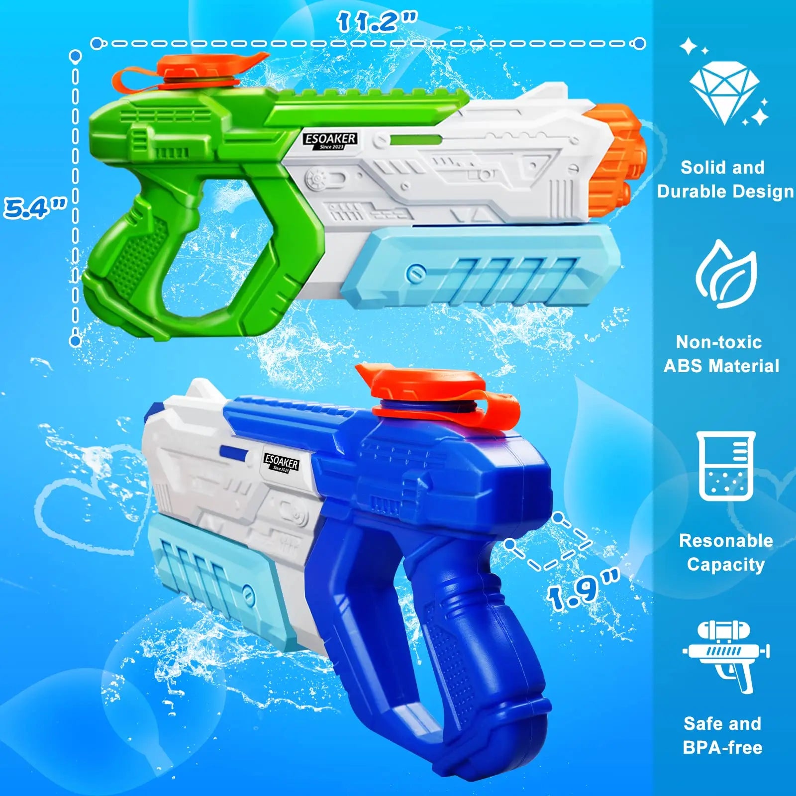 Pistolet à eau haute capacité 600cc