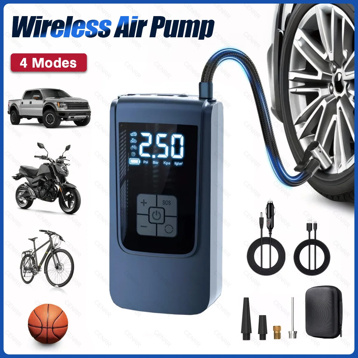 Compresseur d'air sans fil LCD