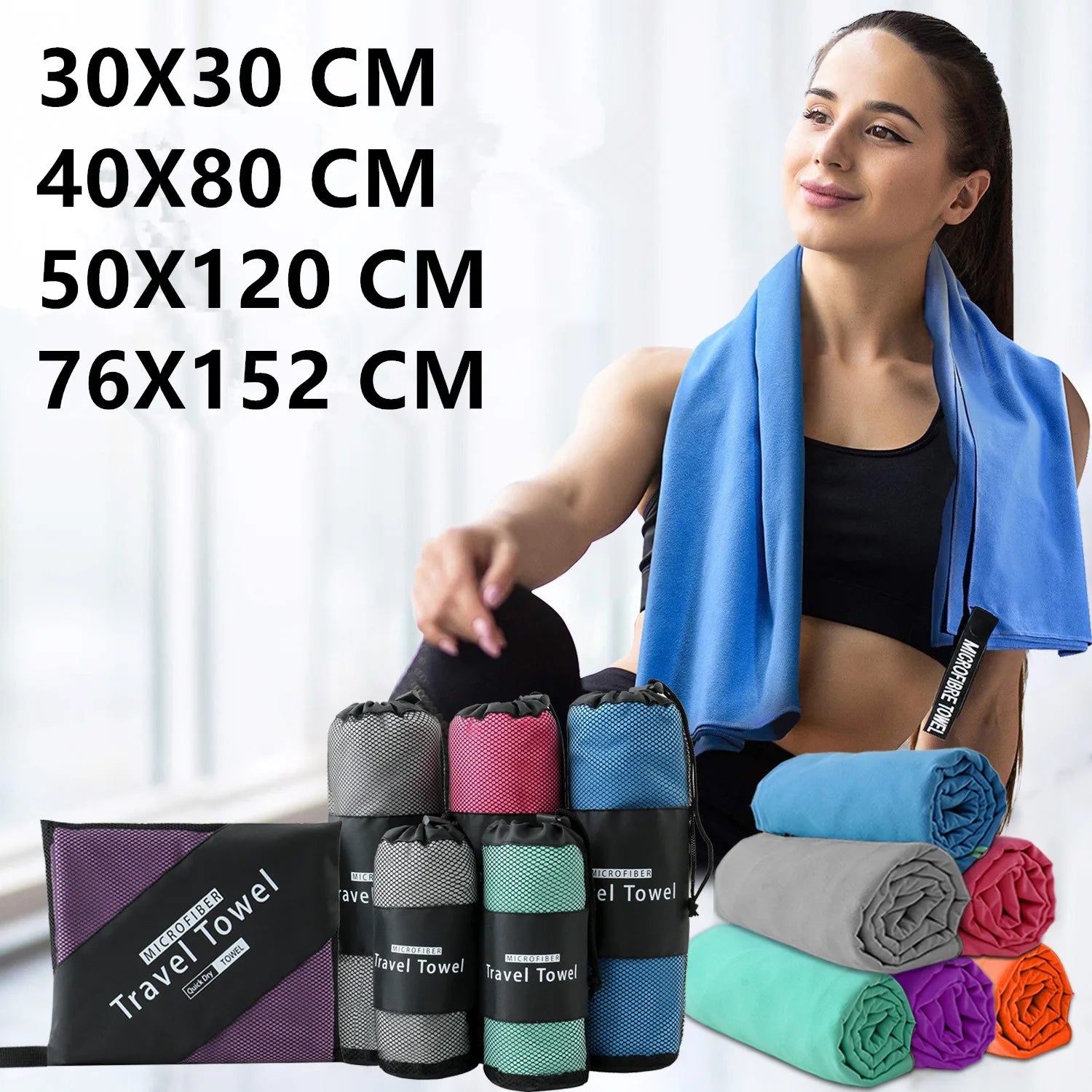 Serviette sport microfibre absorbante