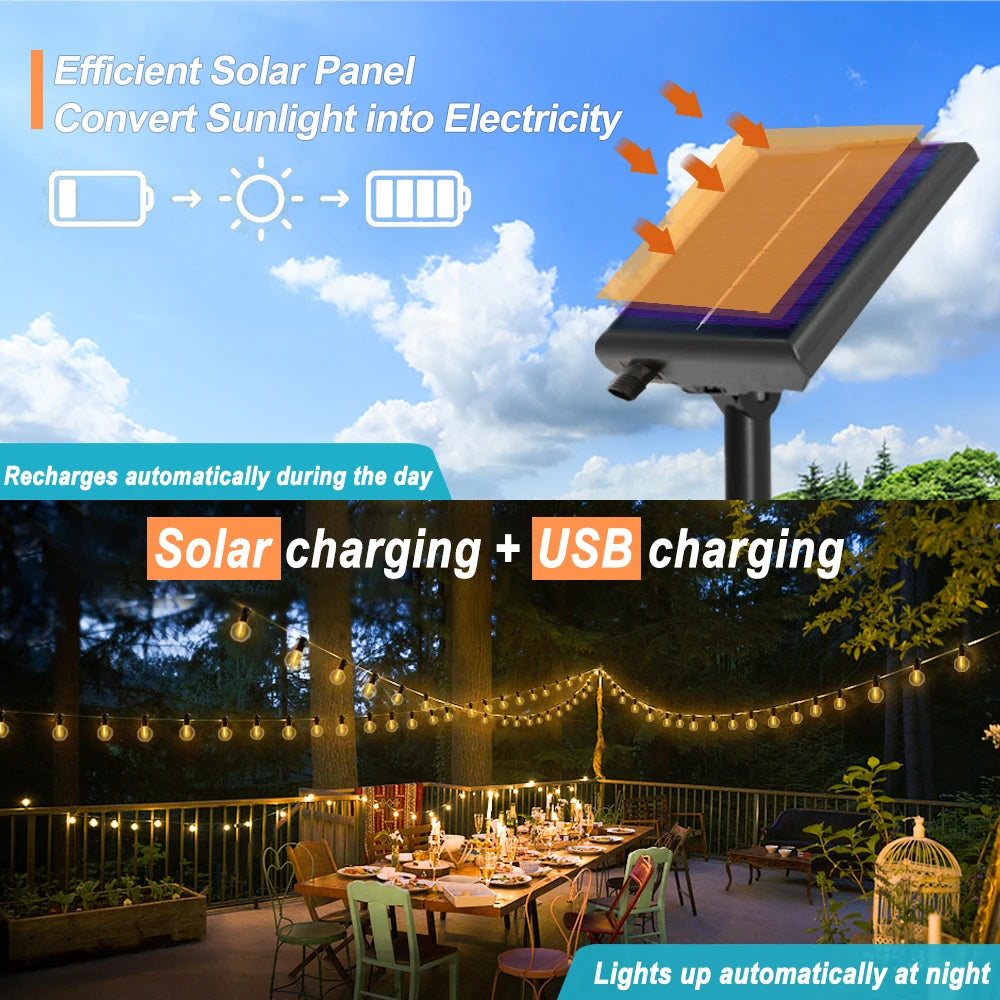 Guirlande solaire G40 avec télécommande